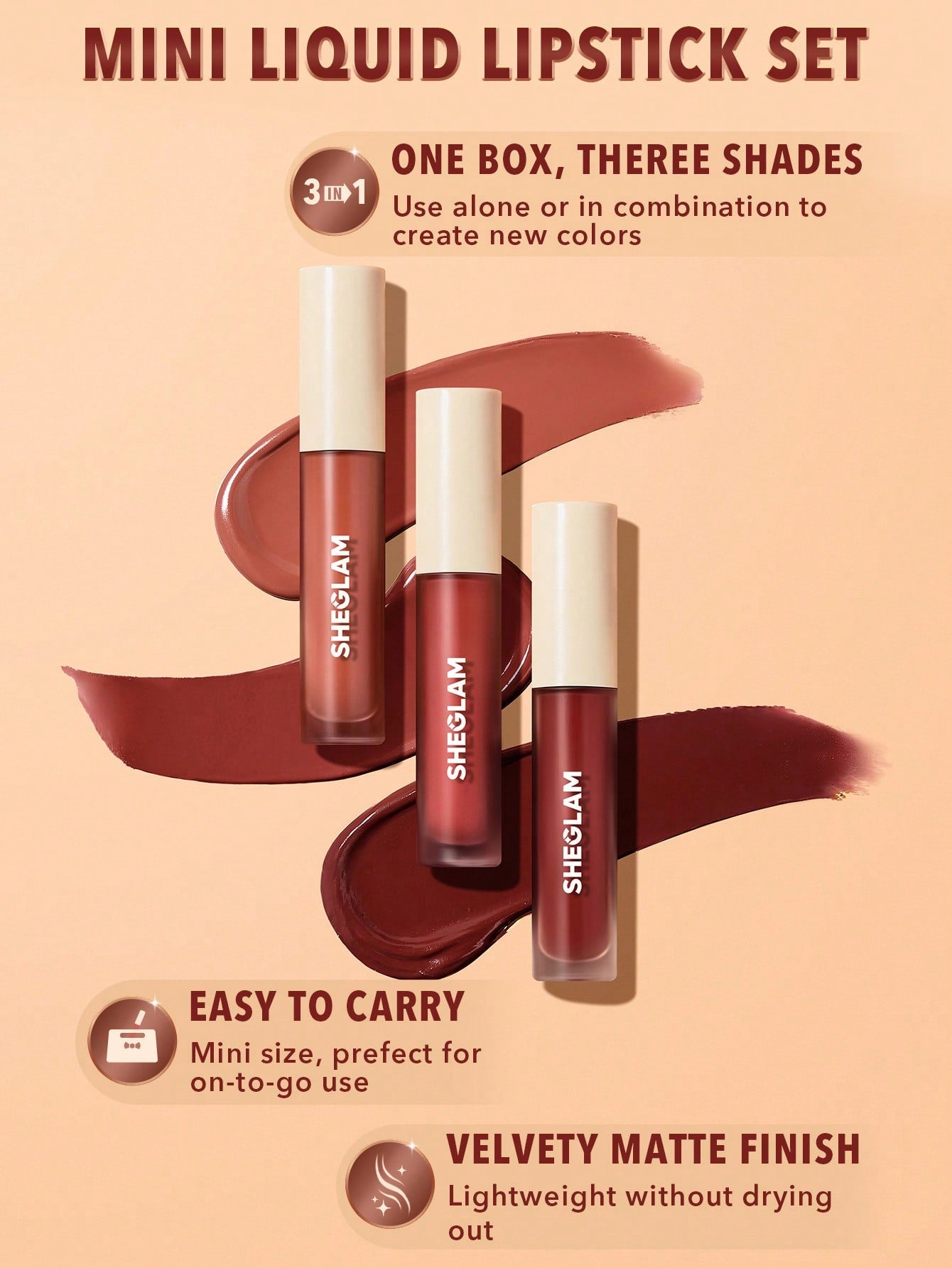 SHE GLAM MATTE LIPSTICK TRIO - PRIVATE TOUR