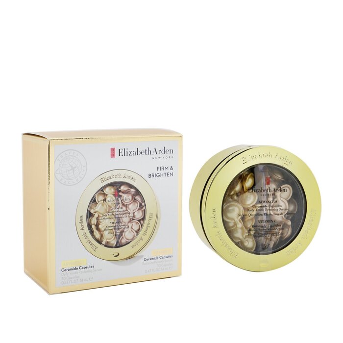 ELIZABETH ARDEN FIRM & BRIGHT ADVANCED CERAMIDE CAPSULES + VITAMIN C CERAMIDE CAPSULES ( 30 + 30)