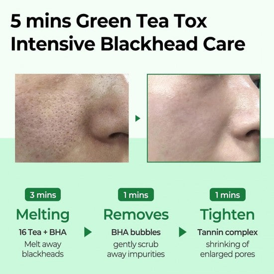 SOME BY MI BYE BYE BLACKHEAD 30 DAYS MIRACLE GREEN TEA TOX BUBBLE CLEANSER