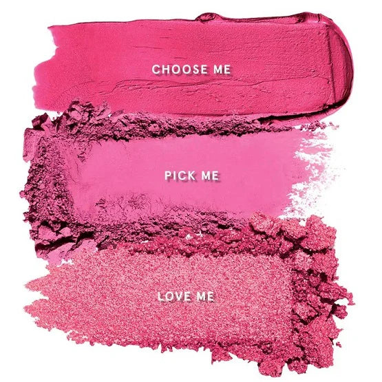 One/Size Cheek Clapper 3D Blush Trio Palette - Gworly Pop