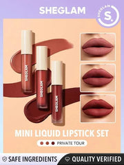 SHEGLAM Matte Allure Mini Liquid Lipstick Set-Private Tour